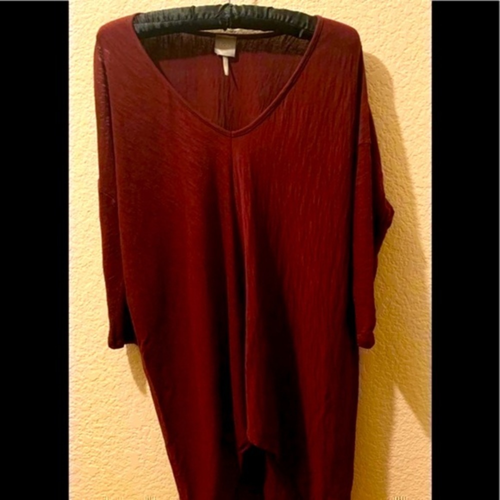 Bobi XS burgundy 100% cotton top